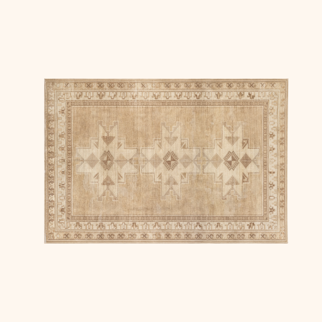 Tapis VINTAGE ancien, 100% laine noué main, 198cm x 258cm