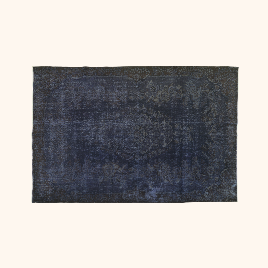 Tapis vintage ancien, laine sur trame coton, 180cm x 273cm