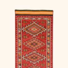 Tapis herki, noué à la main 380 x 82 cm