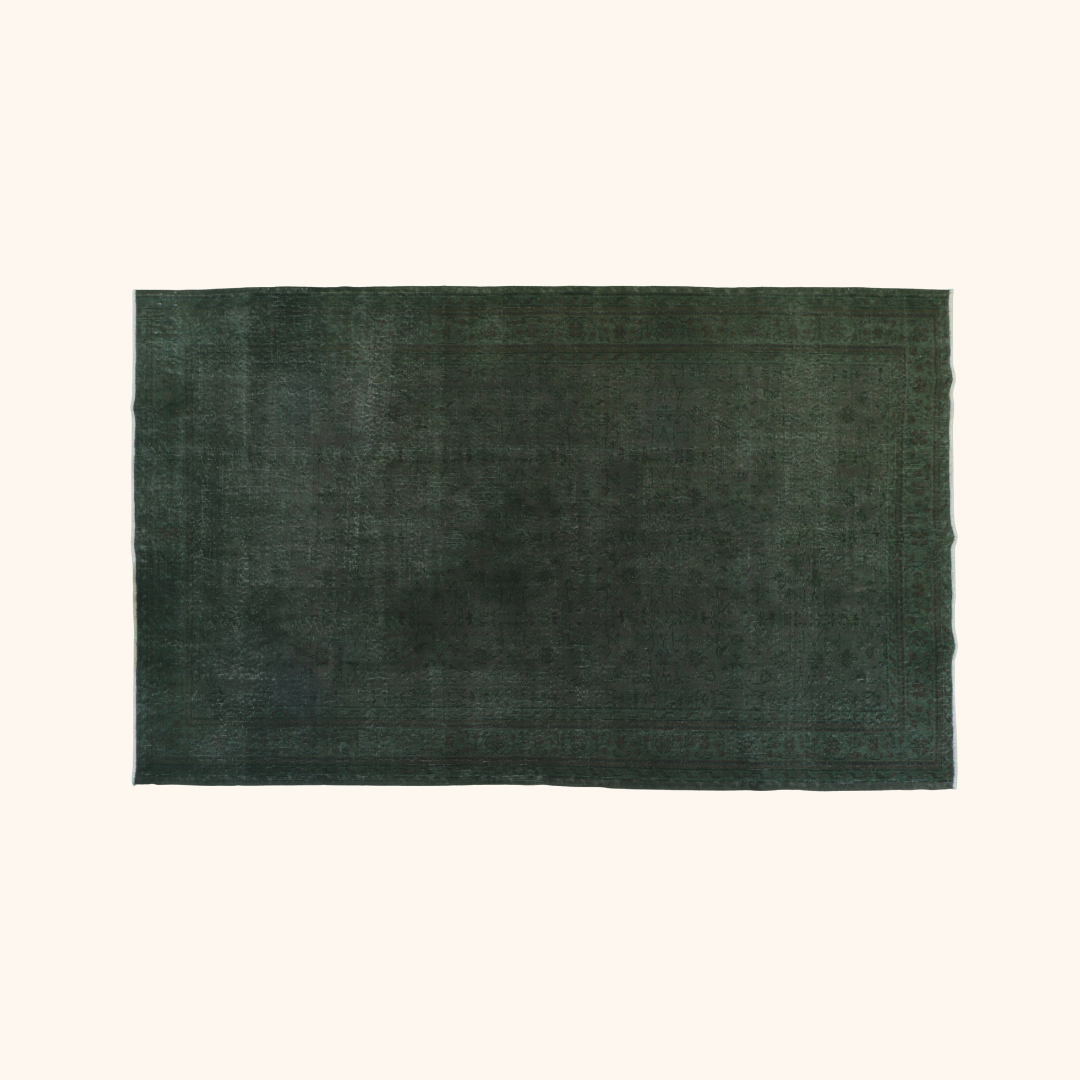 Tapis vintage ancien, laine sur trame coton, 183cm x 273cm