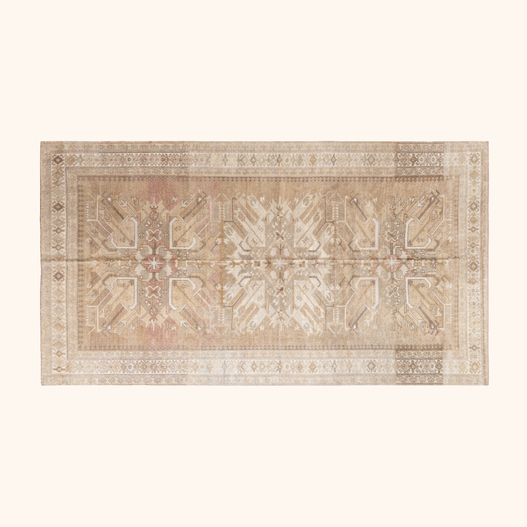 Tapis VINTAGE ancien, 100% laine noué main, 181cm x 340cm