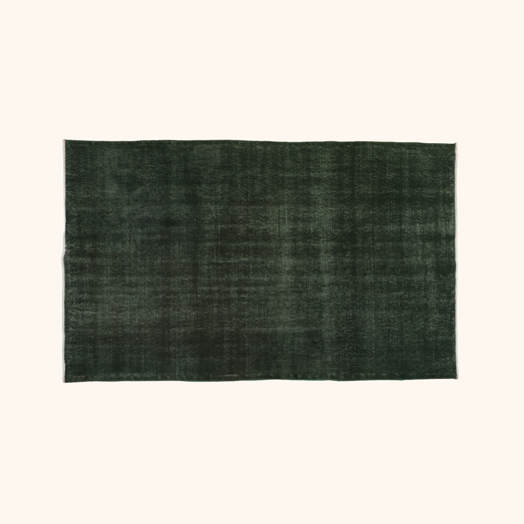 Tapis vintage ancien, laine sur trame coton, 121cm x 198cm