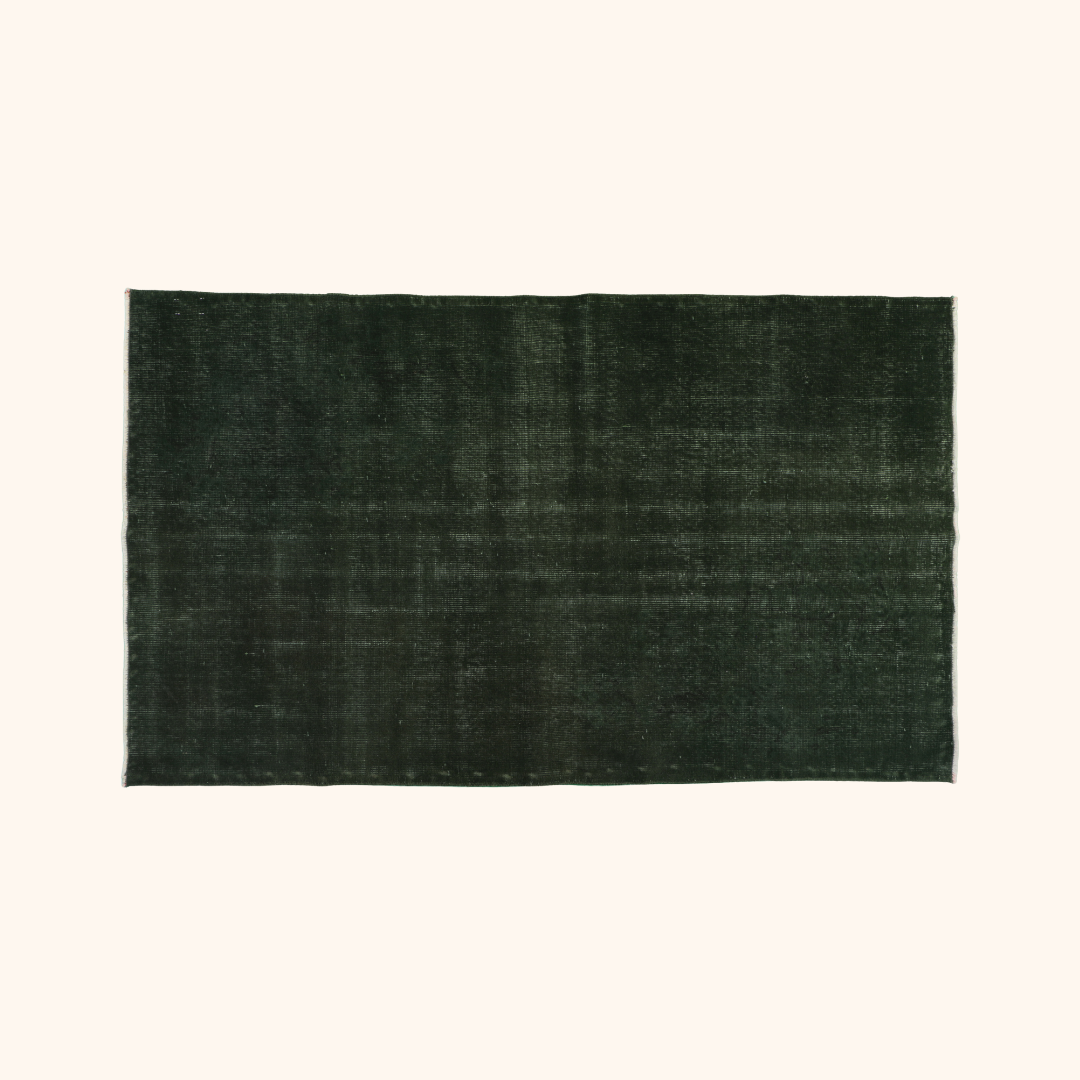 Tapis vintage ancien, laine sur trame coton, 122cm x 205cm