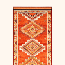 Tapis herki, noué à la main 360 x 78 cm