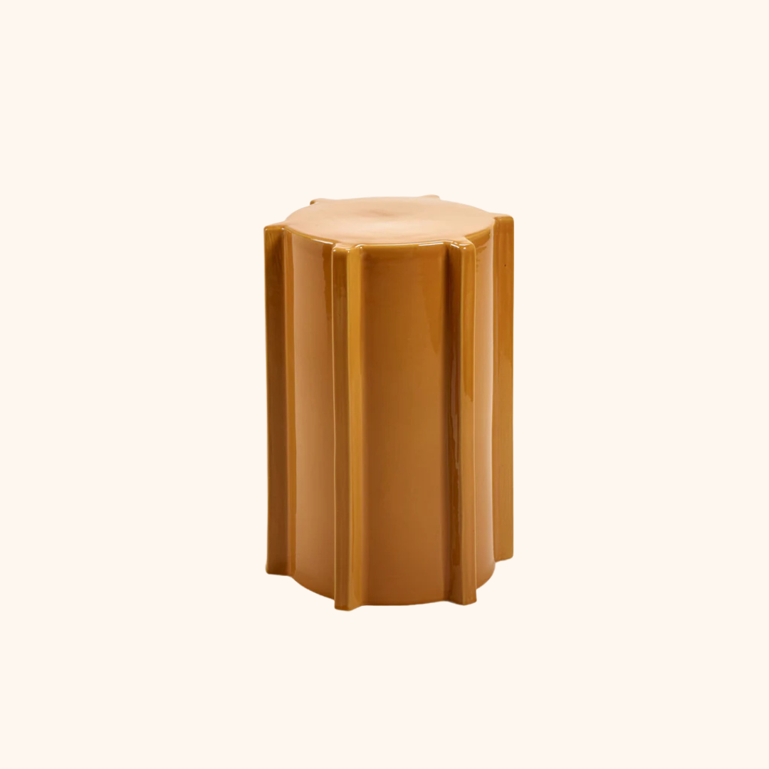 Table d'appoint ocre géométrique Pawn