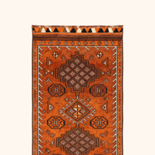 Tapis herki, noué à la main 347 x 89 cm