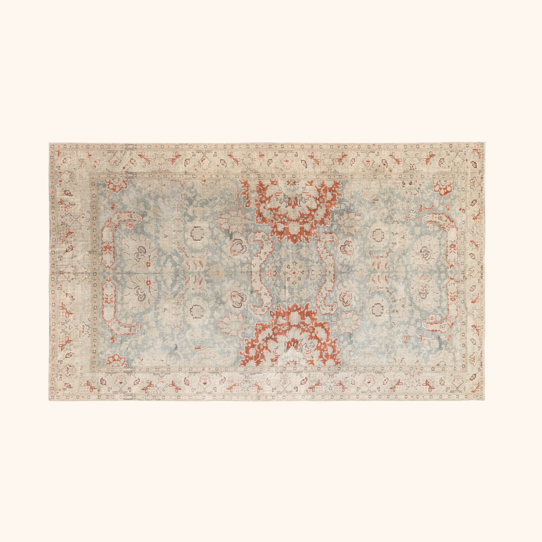 Tapis VINTAGE ancien, 100% laine noué main, 194cm x 292cm, 6'4" x 9'6"