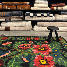 Tapis kilim moldave ancien, laine noué à la main, 202 x 291 cm