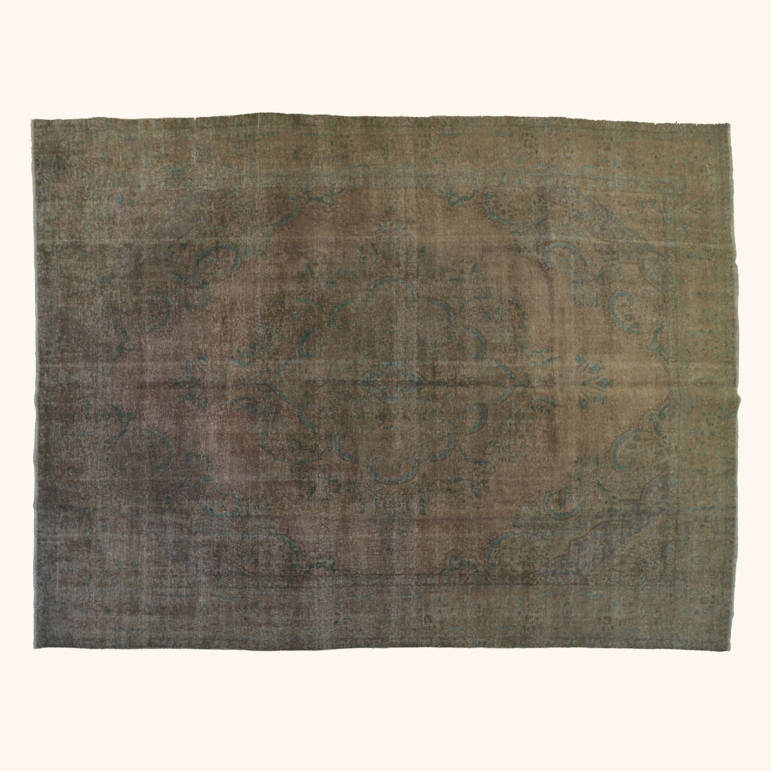 Tapis vintage ancien taban, laine sur trame coton, 285cm x 376cm