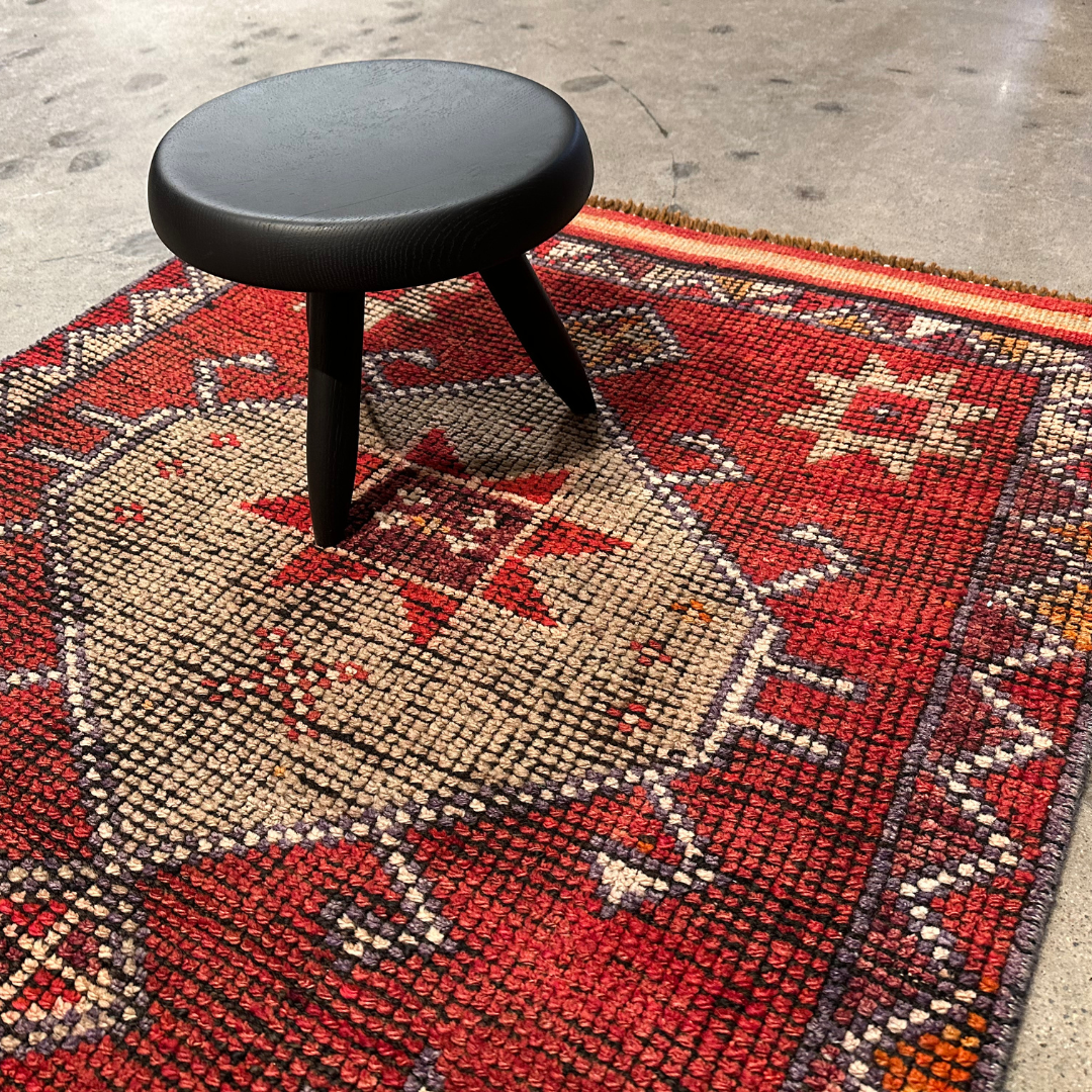 Tapis herki, noué à la main 384 x 102 cm