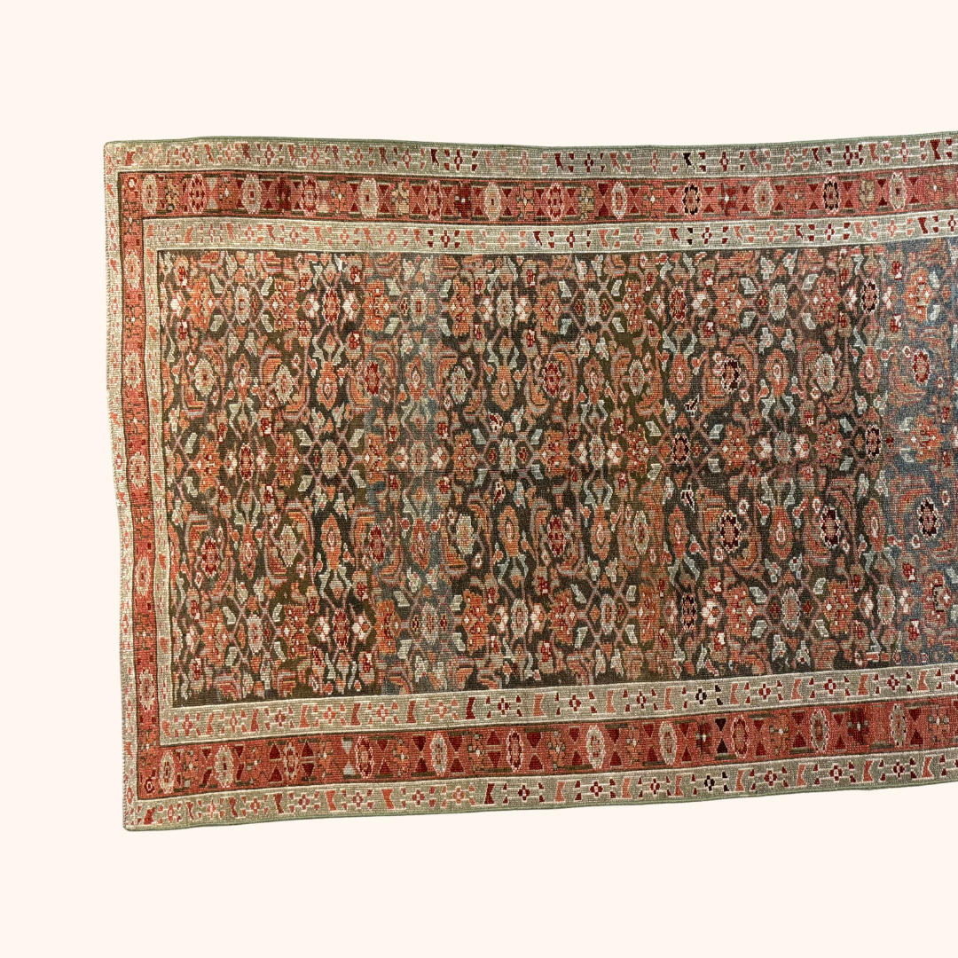 Tapis VINTAGE ancien, 100% laine noué main, 143cm x 215cm, 4'9" x 7"