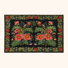 Tapis kilim moldave ancien, laine noué à la main, 202 x 291 cm