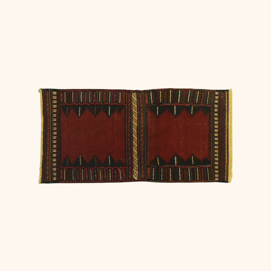 Tapis kilim HERAT, sofreh, laine noué main, 70cm x 140cm