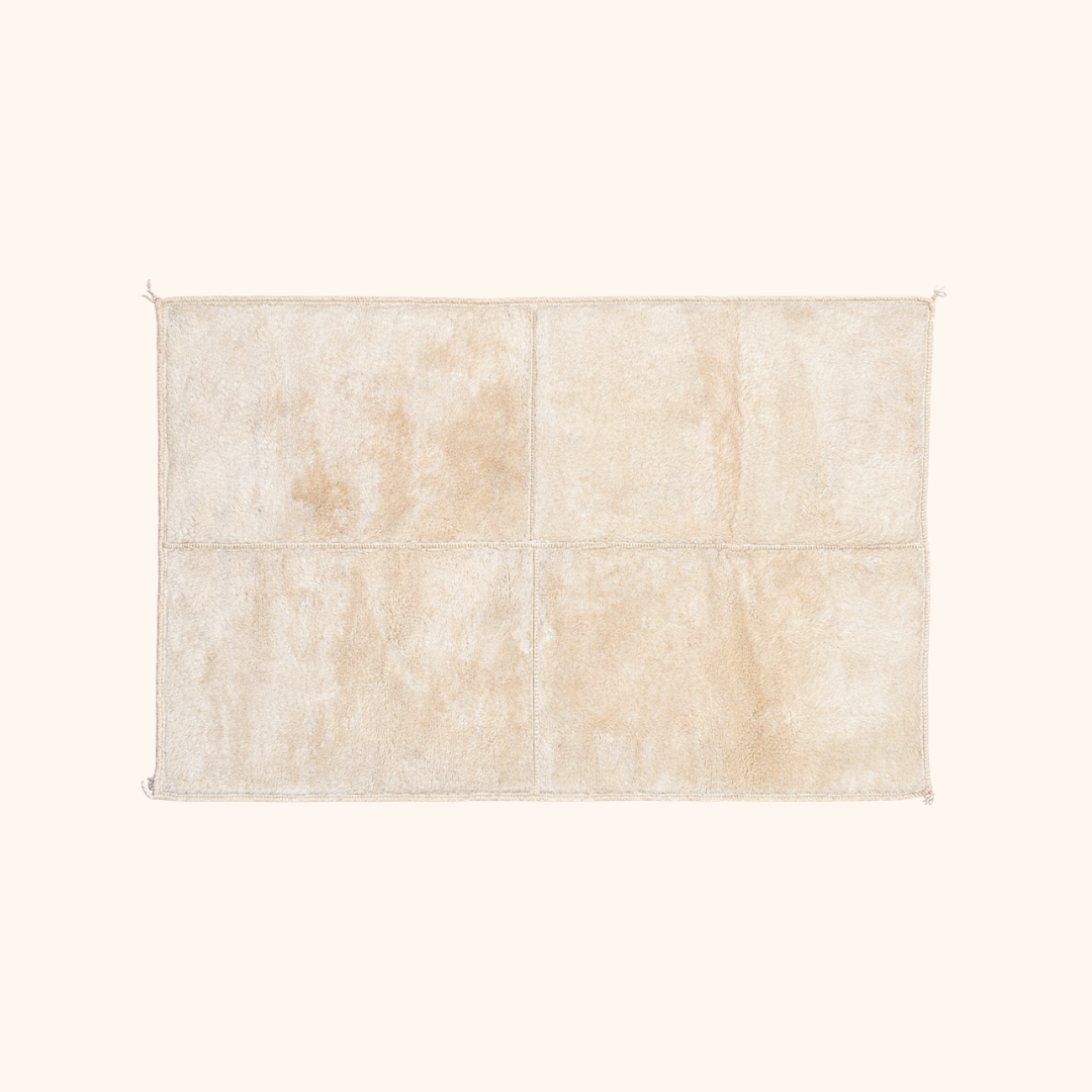 Tapis berbere contemporain, MRIRT, 100% laine noué main 110 x 205 cm