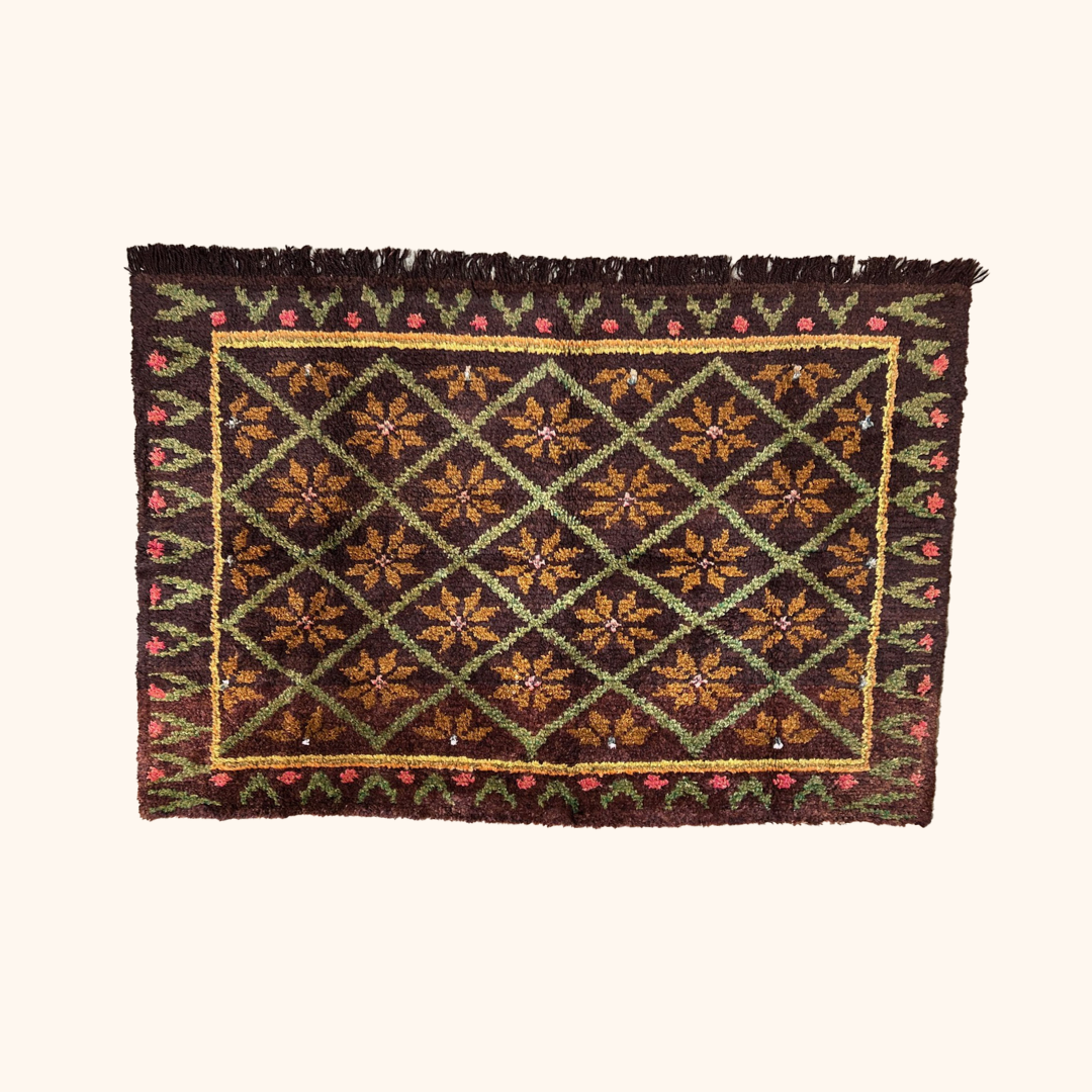 Antique colorful Moldavian rug hand knotted 100% wool