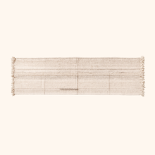Afghan beige 100% yak wool rug - 86cm x 252cm