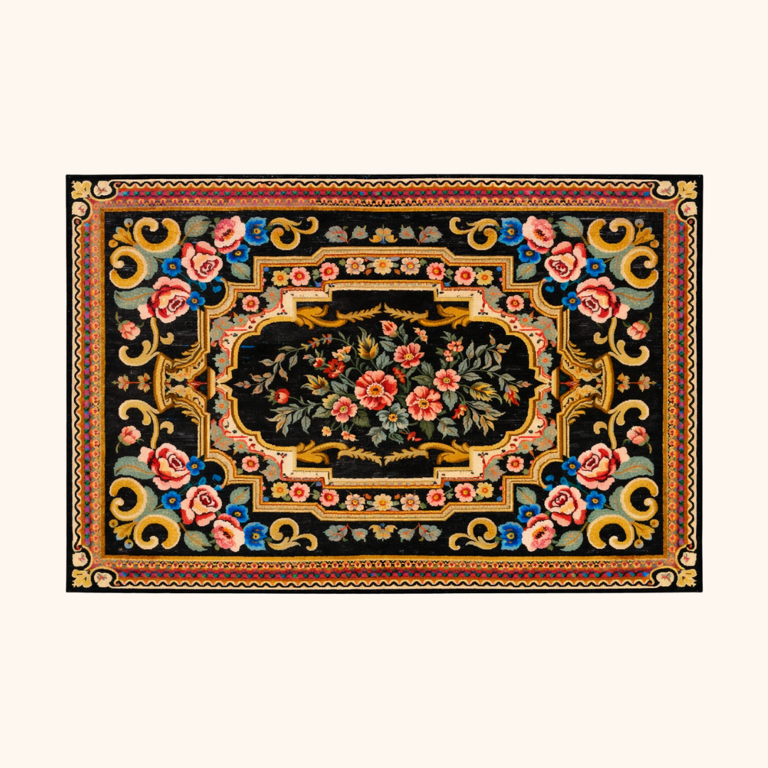 Tapis kilim moldave ancien, laine noué à la main, 196 x 149 cm