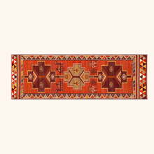 Tapis herki, noué à la main 305 x 82 cm