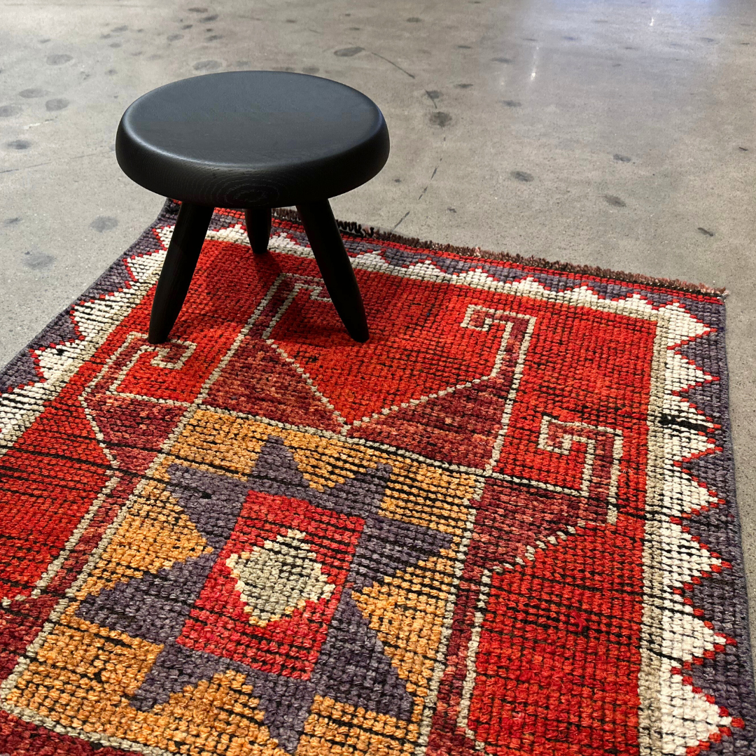 Tapis herki, noué à la main 331 x 86 cm