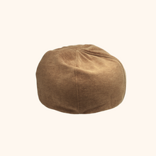 Upcycled Tufted Canvas Bubble Pouf / Linen