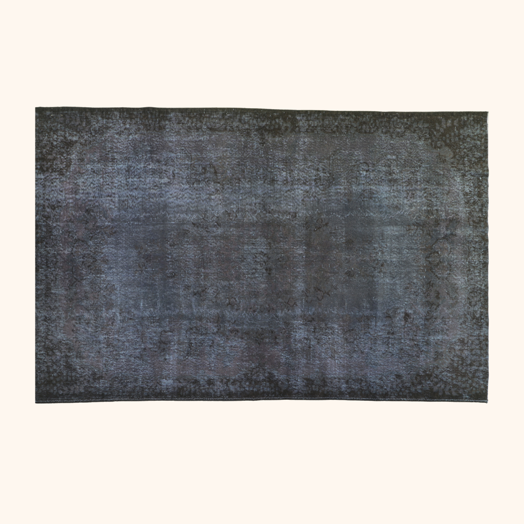 Tapis vintage ancien, laine sur trame coton, 178cm x 278cm