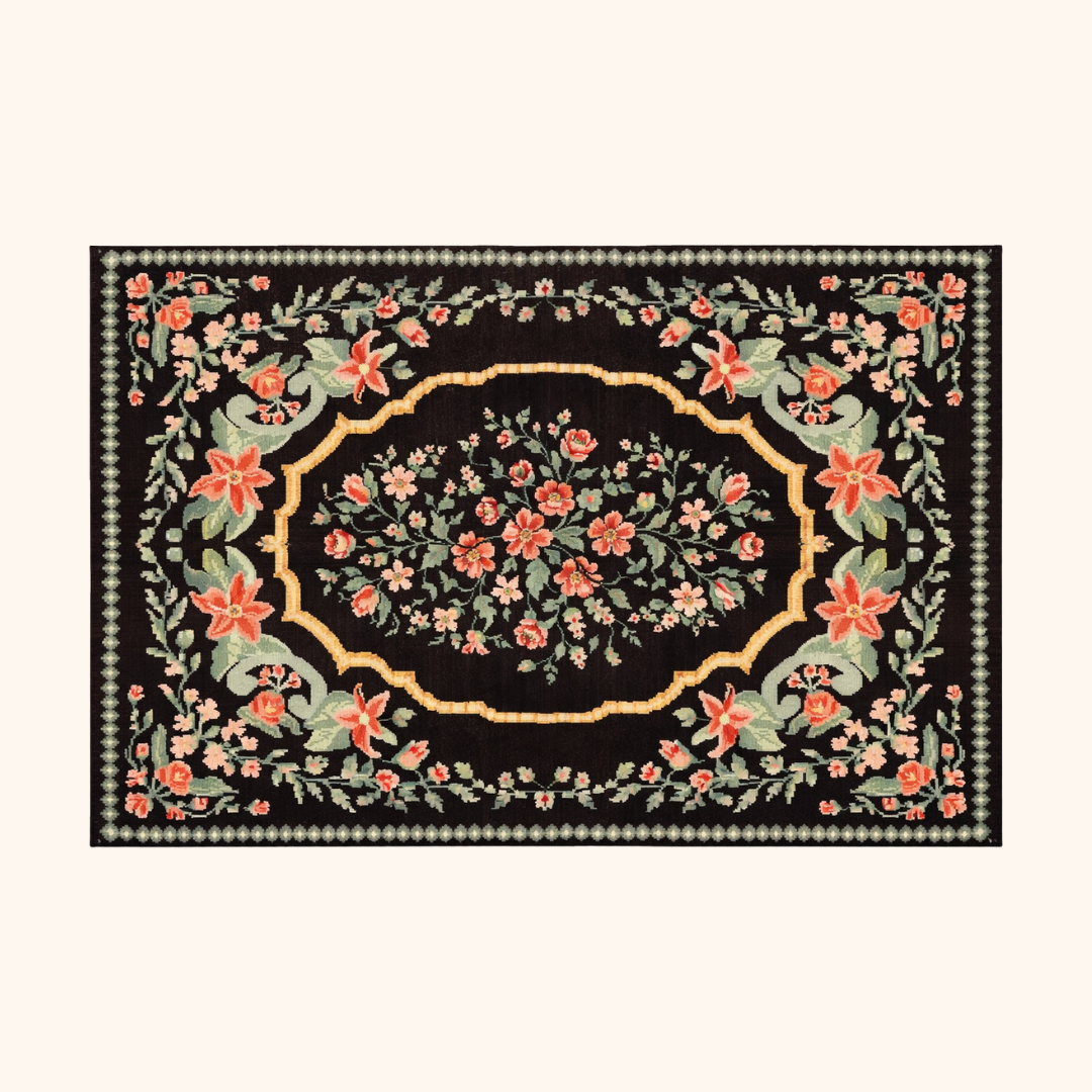 Tapis kilim moldave ancien, laine noué à la main, 253 x 155 cm