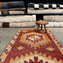 Tapis herki, noué à la main 397 x 90 cm