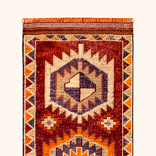 Tapis herki, noué à la main 397 x 90 cm