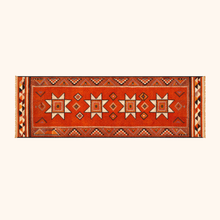 Tapis herki, noué à la main 284 x 80 cm