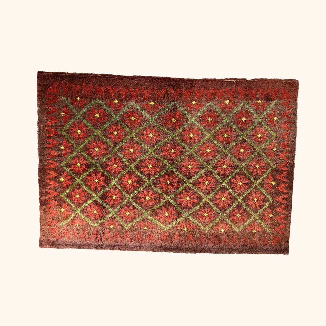 Antique colorful Moldavian rug hand knotted 100% wool