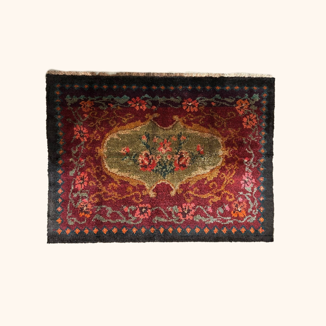 Antique colorful Moldavian rug hand knotted 100% wool