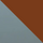 Bleu fumé/Rouille