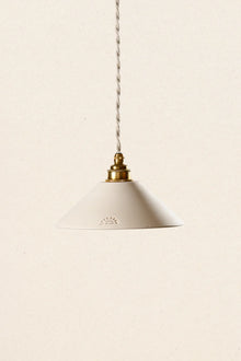 LISETTE - Luminaire assiette en terre cuite blanche