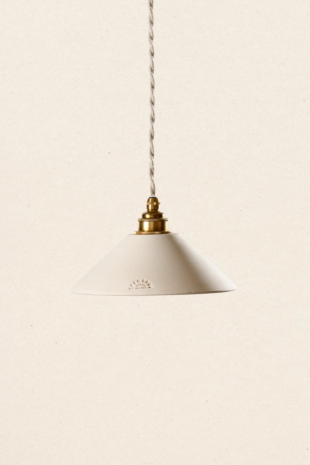 LISETTE - Luminaire assiette en terre cuite blanche