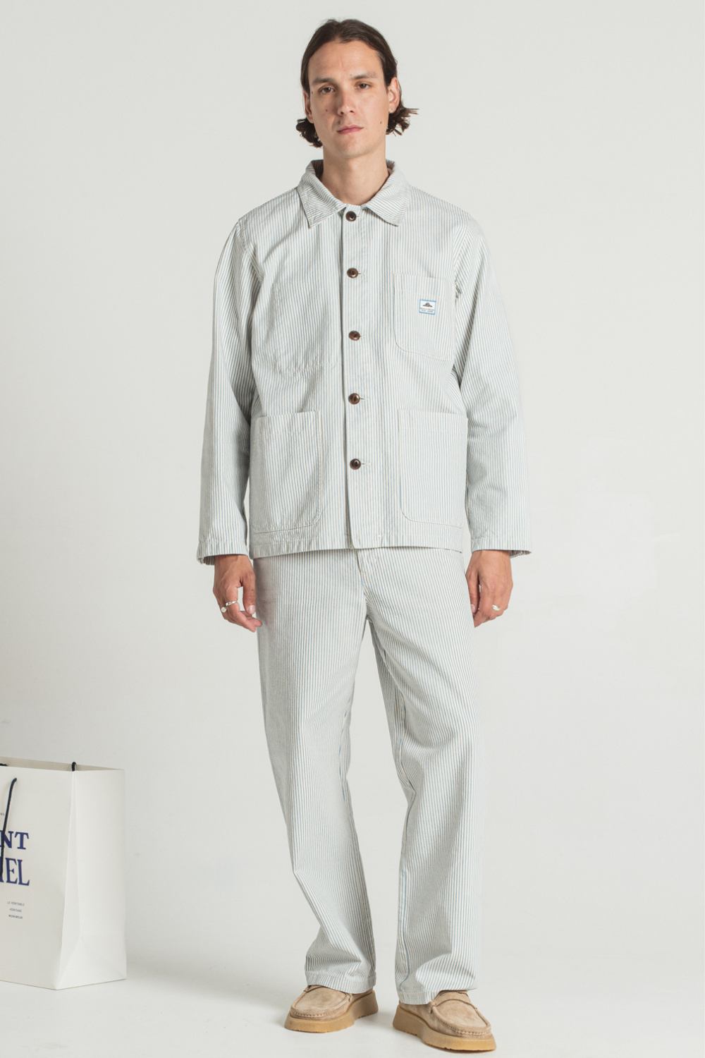 Pantalon de travail à rayures Pimy - homme