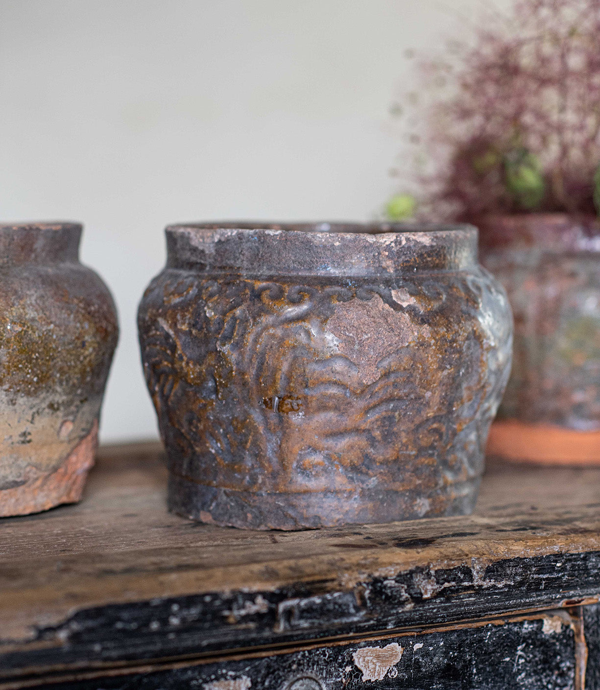 Pots d'herboristerie émaille