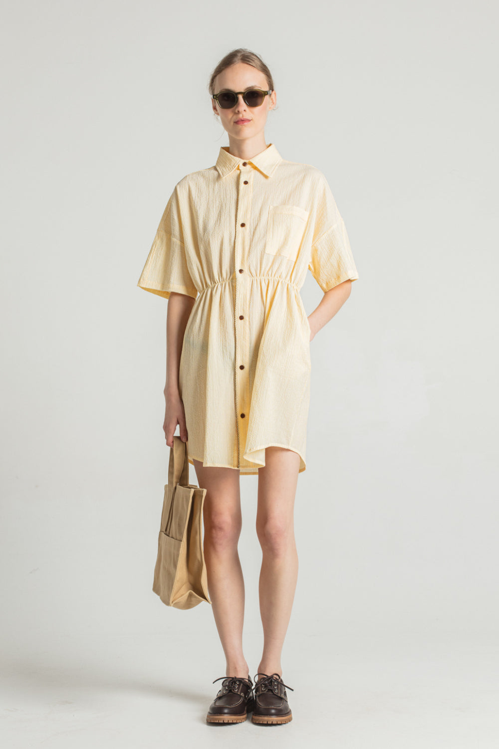 Rily - Robe chemise rayée