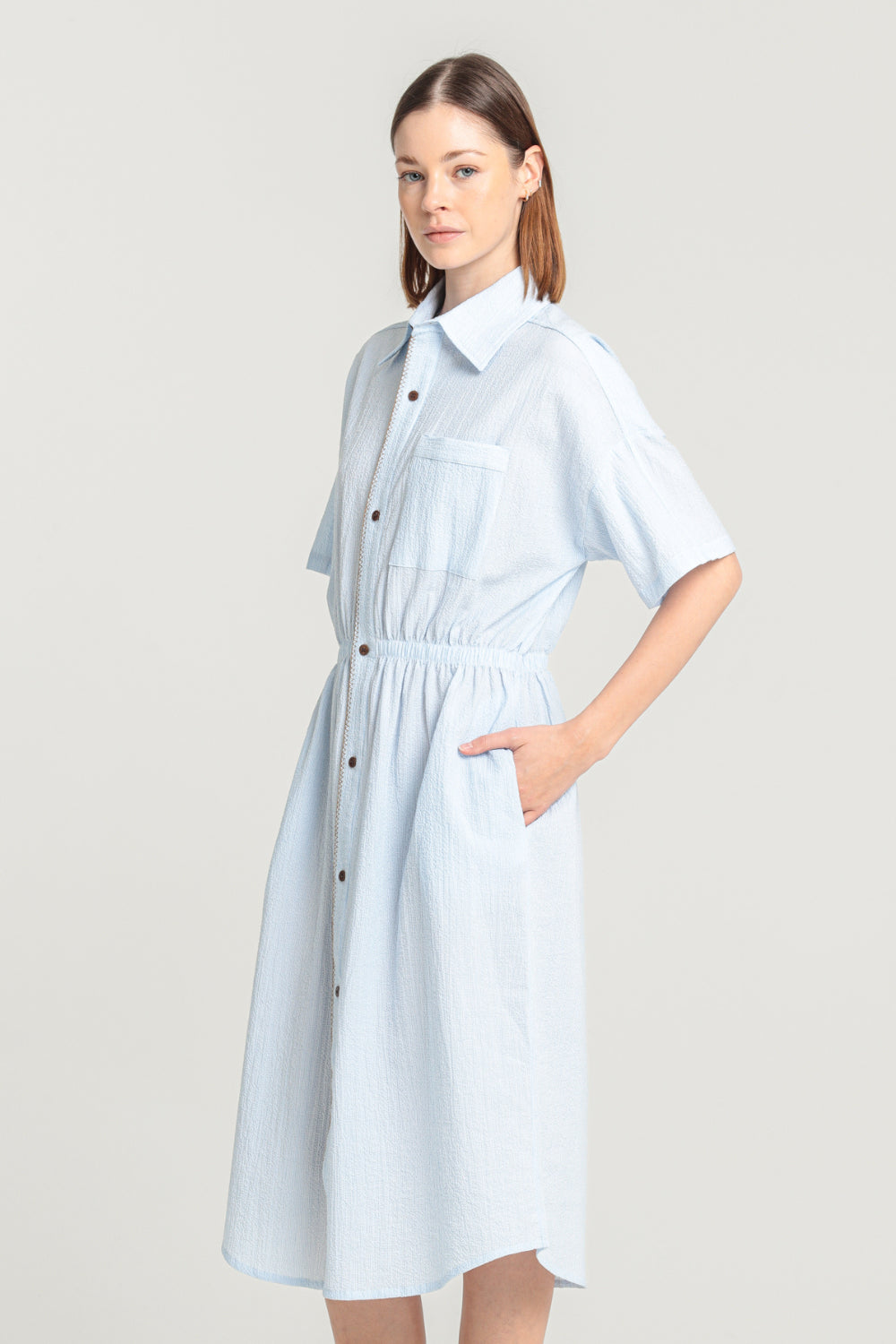 Rily - Robe chemise rayée