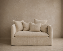 Canapé boho - Toile de berger - Cappucino givré (144 x 97 x 80 cm)
