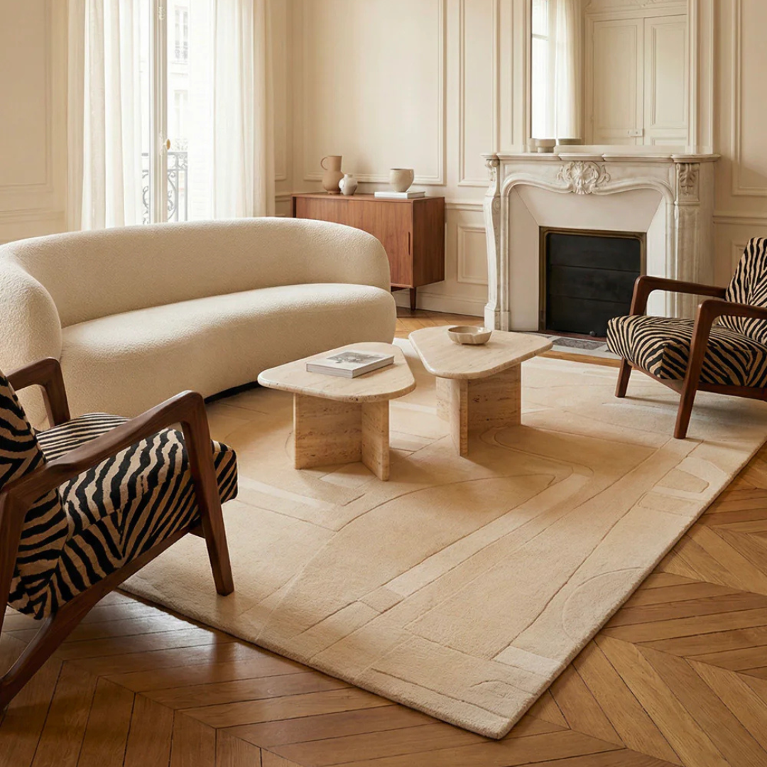 Tapis contemporain COLLAGE BEIGE 170/240
