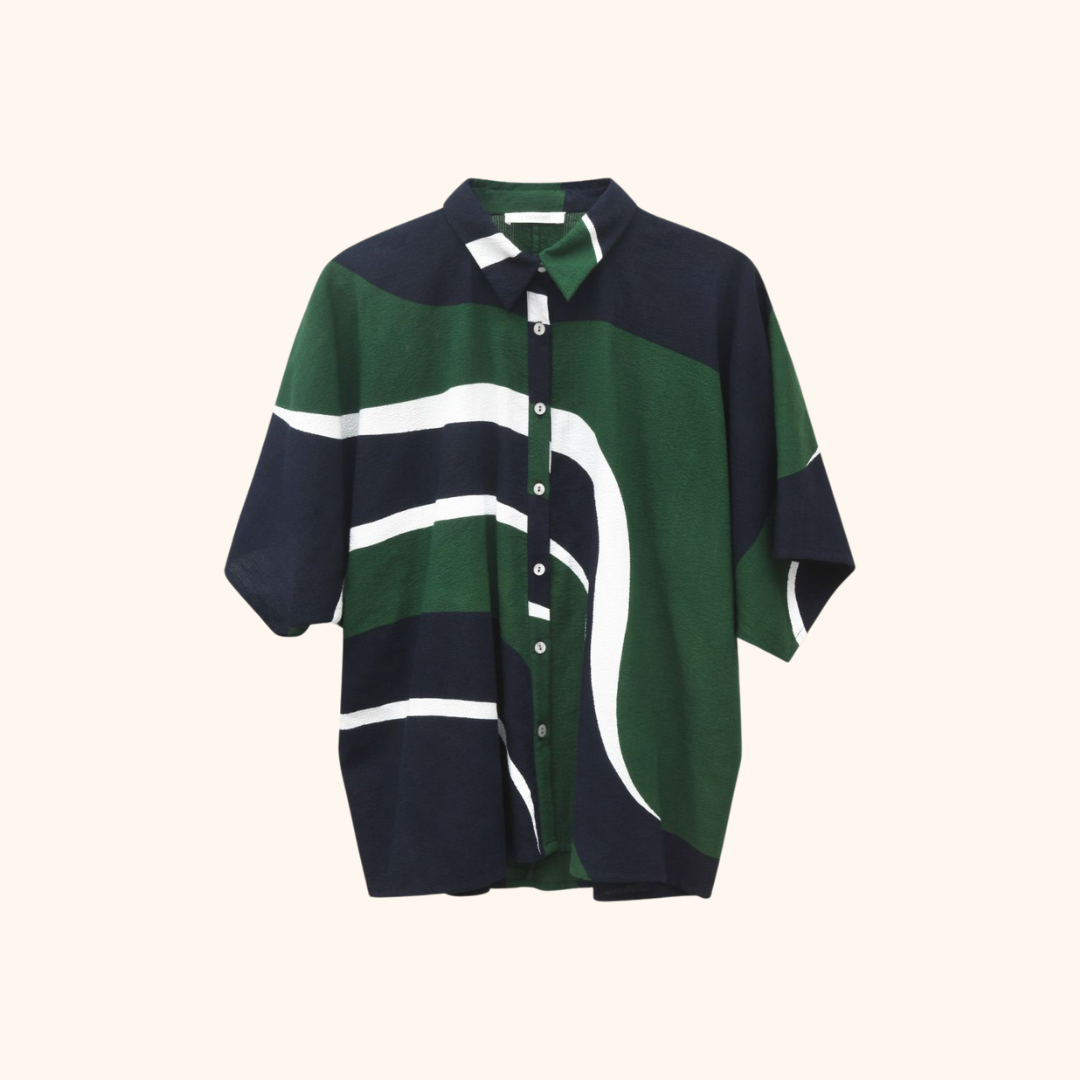 Chemise en coton - Nora Madone - Vert