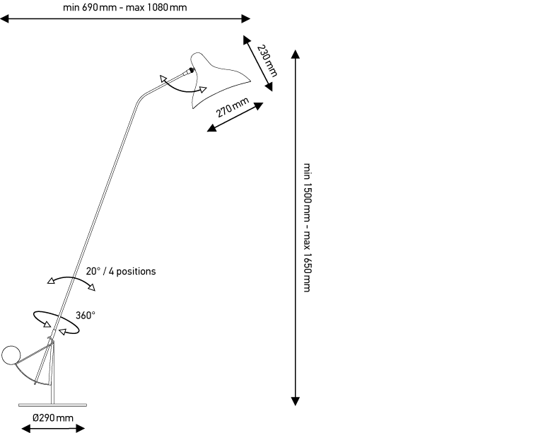Lampadaire Mantis BS1 B