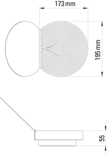 Powder compact wall light