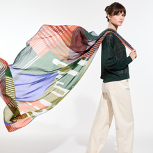 Foulard - Cascade - Bleu vert