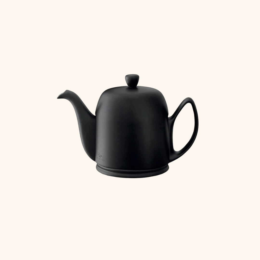 SALAM - Théière en porcelaine et inox noir pour servir 4 tasses de thé