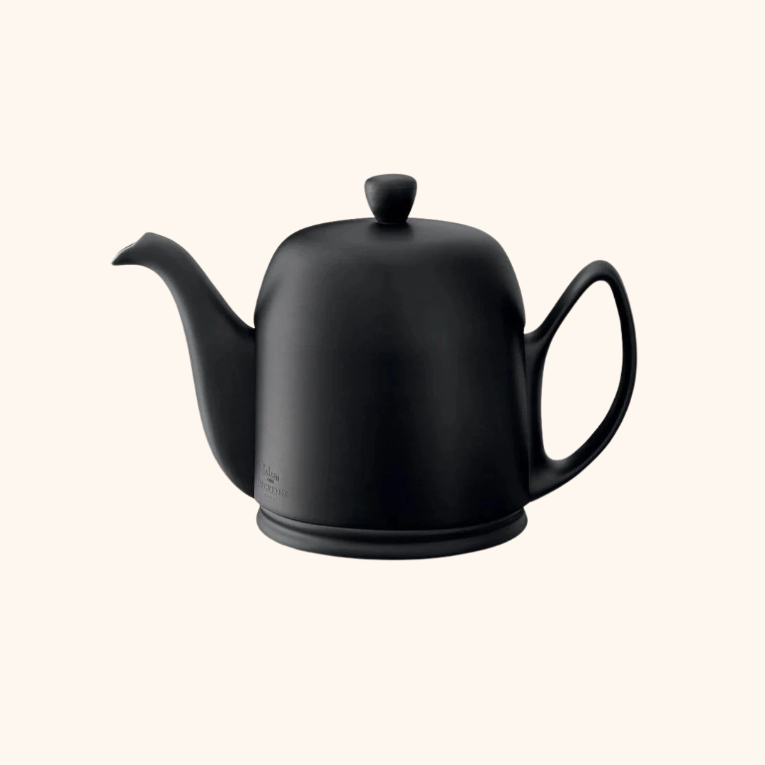 SALAM - Théière en porcelaine et inox noir pour servir 6 tasses de thé