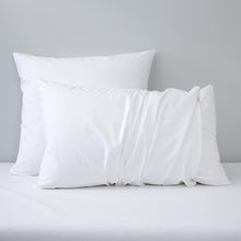 Satin pillow protector - white